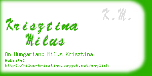 krisztina milus business card